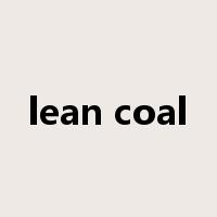 lean coal是什么意思