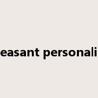pleasant personality是什么意思