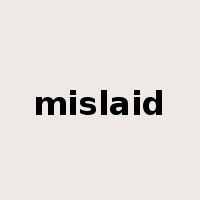 mislaid是什么意思