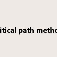 critical path method是什么意思