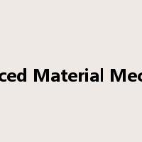 Advanced Material Mechanics是什么意思