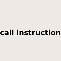 call instruction是什么意思