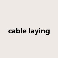 cable laying是什么意思