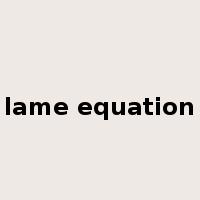 lame equation是什么意思