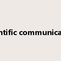 scientific communication是什么意思