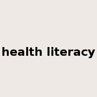 health literacy是什么意思