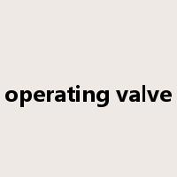 operating valve是什么意思