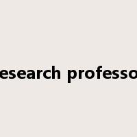research professor是什么意思