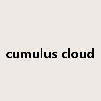 cumulus cloud是什么意思