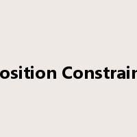 Position Constraint是什么意思