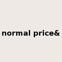 normal price&是什么意思