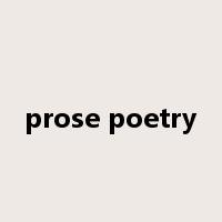 prose poetry是什么意思