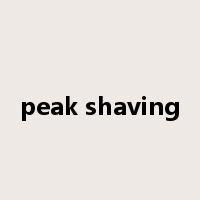 peak shaving是什么意思