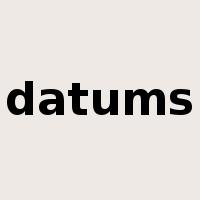 datums是什么意思