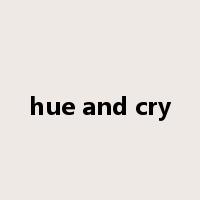 hue and cry是什么意思
