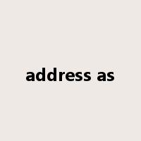 address as是什么意思