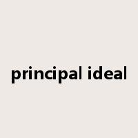 principal ideal是什么意思