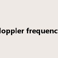 doppler frequency是什么意思
