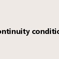 continuity condition是什么意思