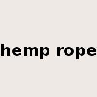 hemp rope是什么意思
