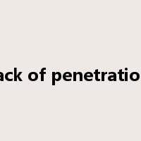 lack of penetration是什么意思