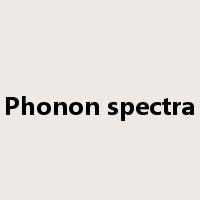 Phonon spectra是什么意思