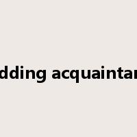 nodding acquaintance是什么意思
