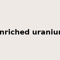 enriched uranium是什么意思