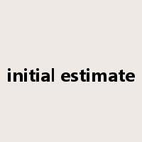 initial estimate是什么意思