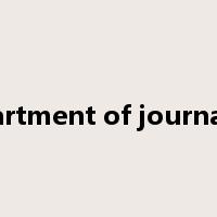 department of journalism是什么意思