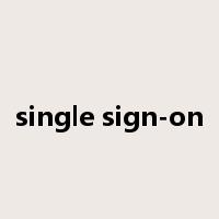 single sign-on是什么意思