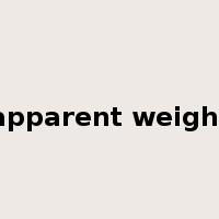 apparent weight是什么意思