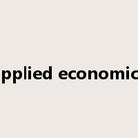 applied economics是什么意思