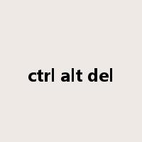 ctrl alt del是什么意思