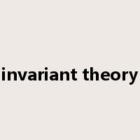 invariant theory是什么意思