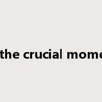 at the crucial moment是什么意思