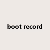 boot record是什么意思