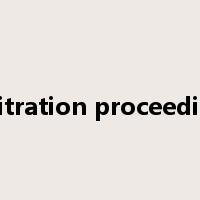arbitration proceedings是什么意思
