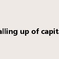 calling up of capital是什么意思