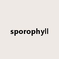 sporophyll是什么意思