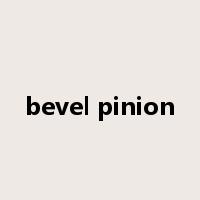 bevel pinion是什么意思