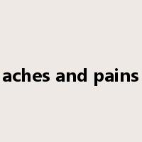 aches and pains是什么意思