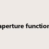 aperture function是什么意思