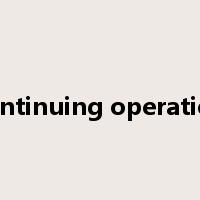 continuing operation是什么意思