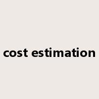 cost estimation是什么意思