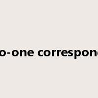 one-to-one correspondence是什么意思