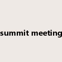 summit meeting是什么意思