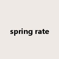 spring rate是什么意思