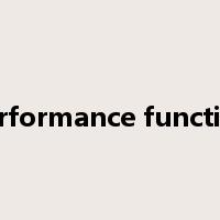 performance function是什么意思