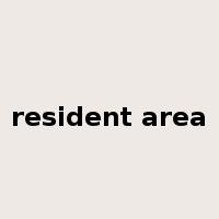 resident area是什么意思